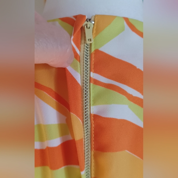 RARE 70s Psychadelic Neon Kaftan Dress With Matching Shorts! - Picture 7 of 16